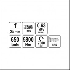 YT-09620 YATO Cheie pneumatica de insurubat cu imp..